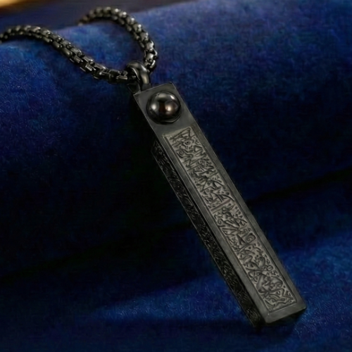 Single Bar Necklace (Black)